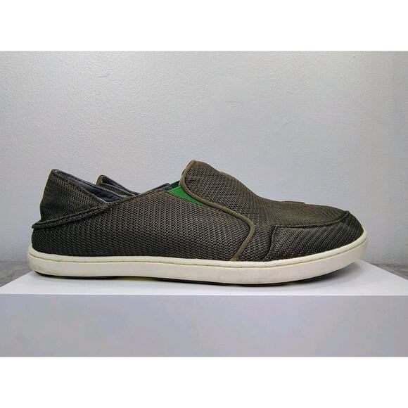 Olukai Nohea Mesh Shoes Men's 10.5 Brown Slip On Casual Hawaii Outdoor Comfort - Picture 2 of 16